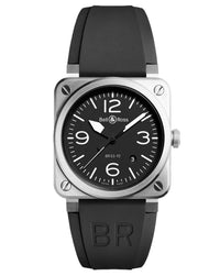Bell & Ross BR 03-92 Black Steel 42mm, Steel Case, Black Dial, Black Rubber Strap