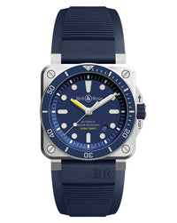 Bell & Ross BR0392 TIME INSTRUMENT DIVER 42mm, Steel Case, Blue Dial