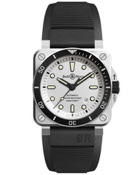 Bell & Ross BR0392 TIME INSTRUMENT DIVER 42mm, Steel Case, Silver Opaline Dial