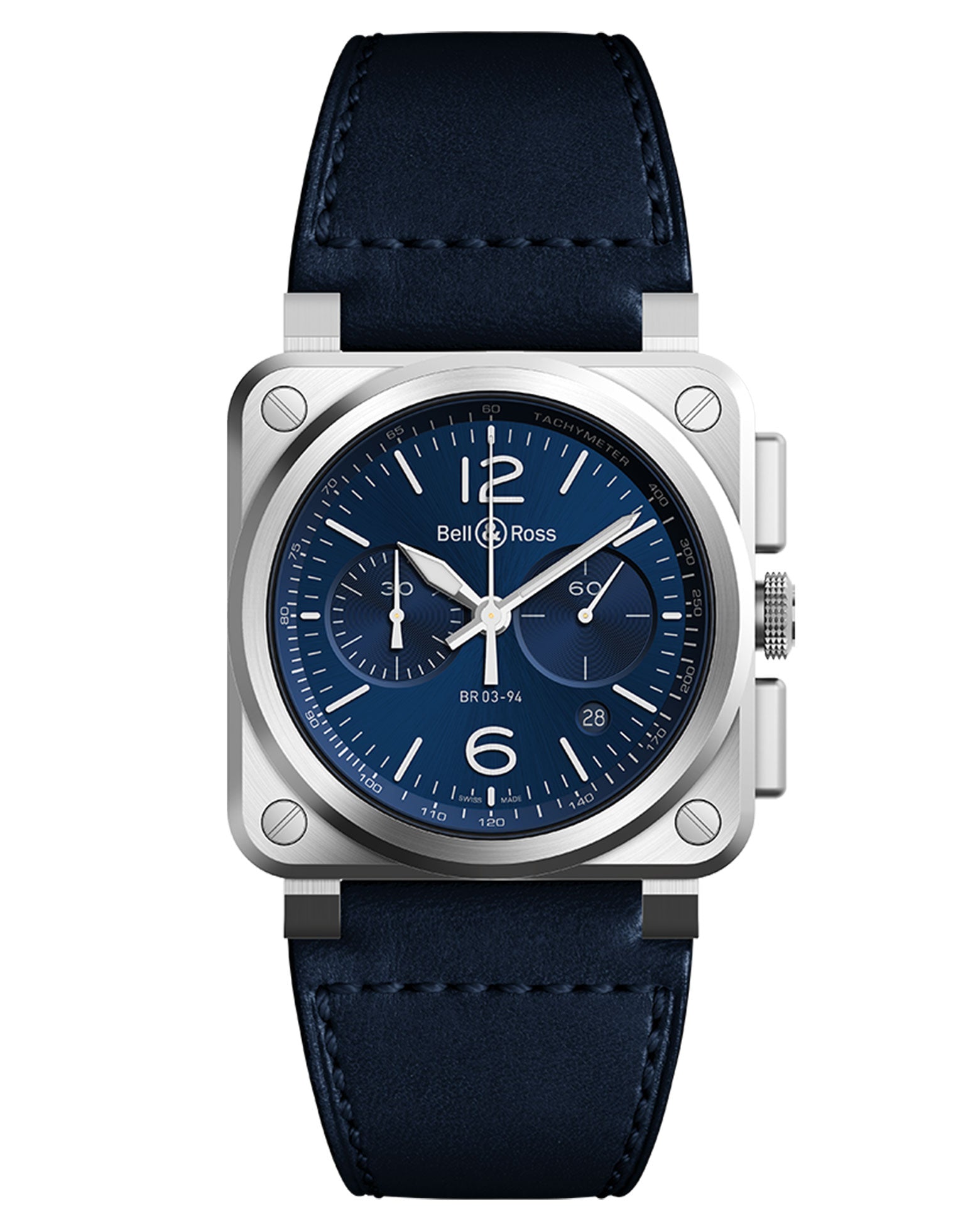 Bell & Ross BR0394 TIME INSTRUMENT Chronograph 42mm, Steel Case, Blue