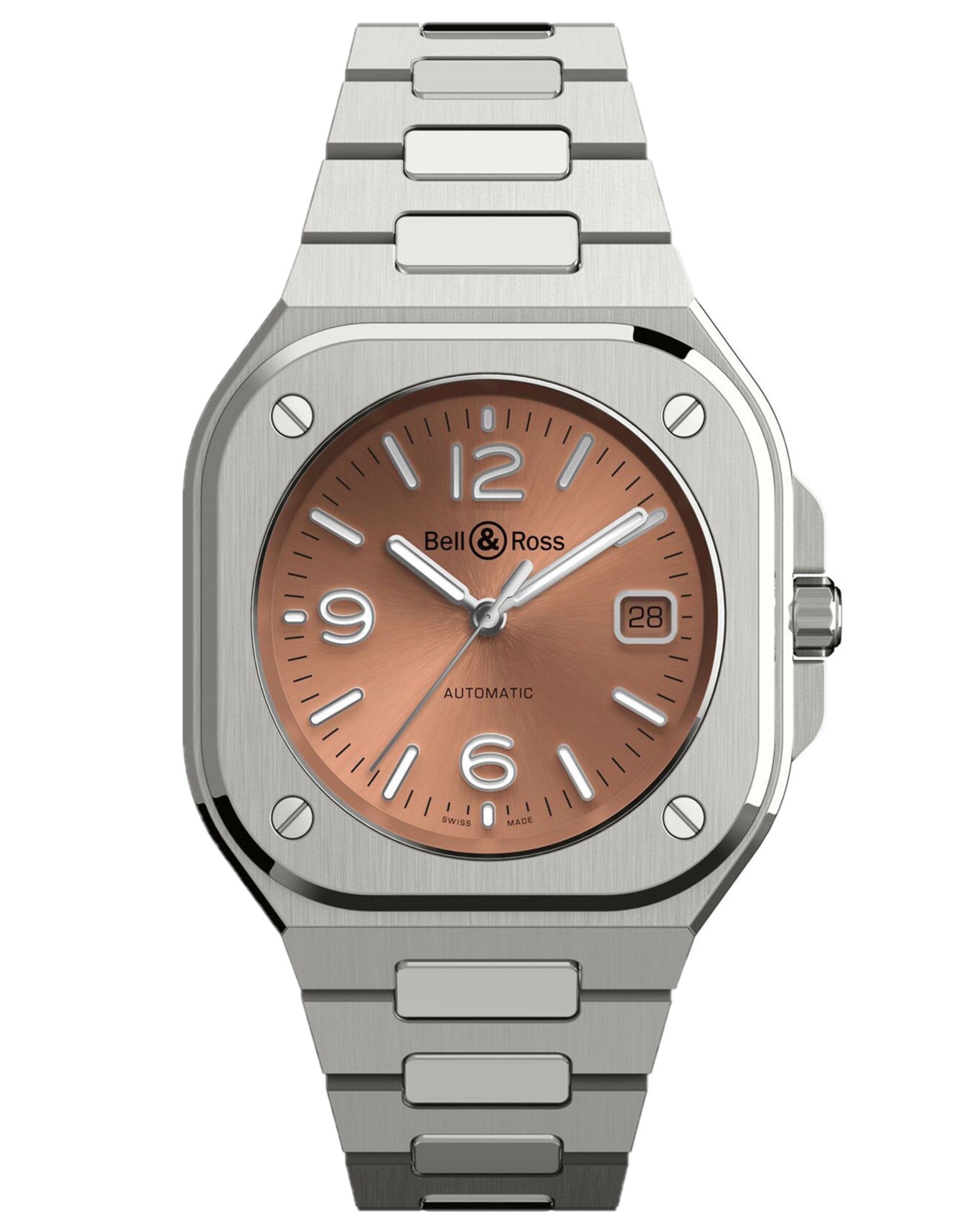 Bell & Ross BR 05 Copper Brown 40mm, Steel Case, Brown Dial, Steel Bracelet