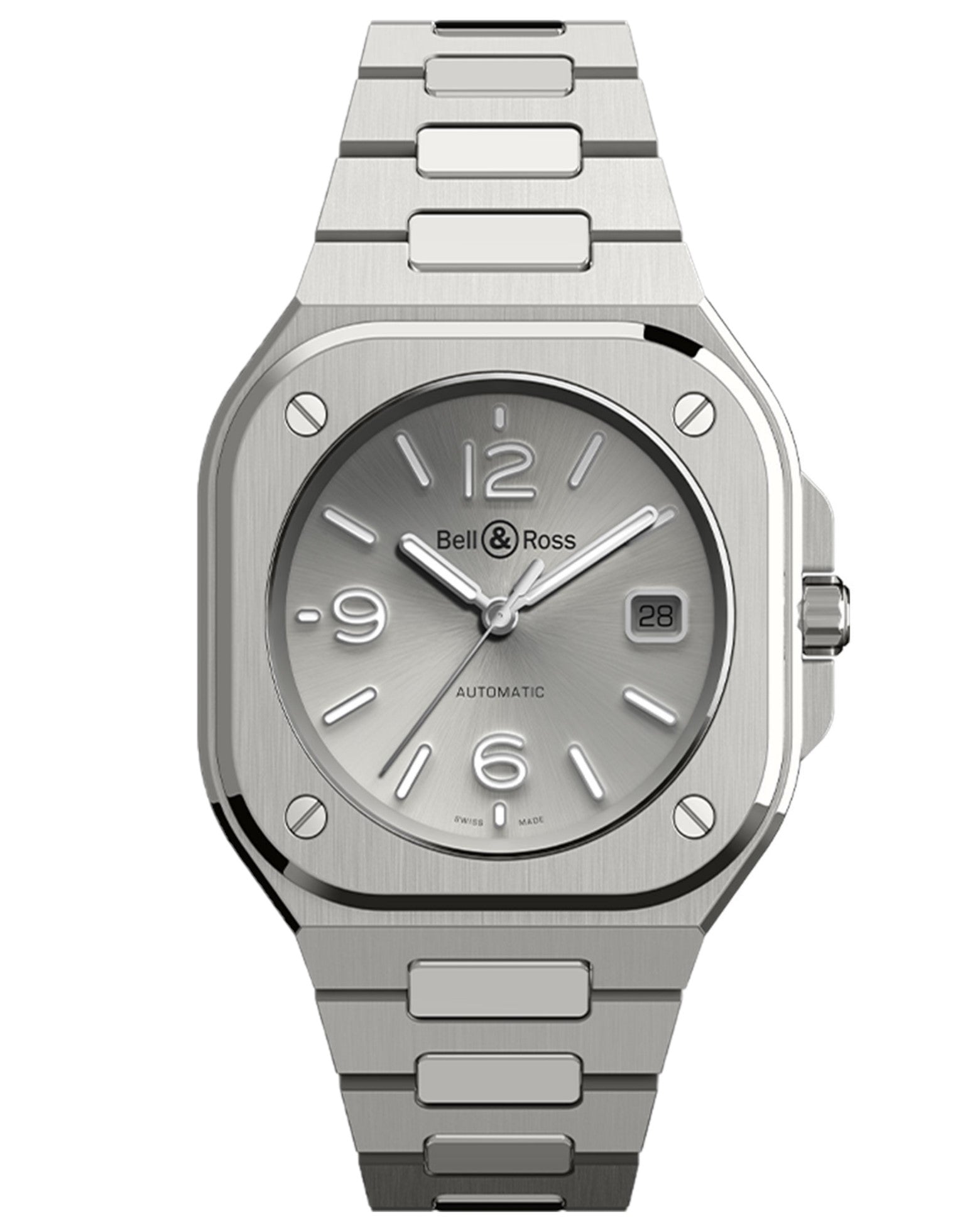 Bell & Ross BR 05 Grey Steel 40mm, Steel Case, Grey Sunray Dial