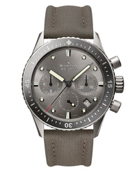Blancpain Fifty Fathoms Bathyscape Chronographe Flyback 43mm, Titanium Case, Grey Dial, Grey Canvas Strap