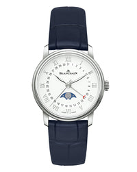 Blancpain Villeret Quantieme phases De Lune, Automatic, 33.2mm, Steel, Alligator Strap