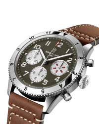 Breitling Classic AVI Curtiss Warhawk, Chronograph 42mm, Automatic, Stainless Steel, Calfskin Leather Strap