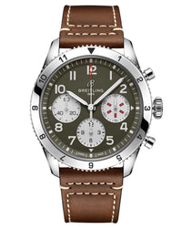 Breitling Classic AVI Curtiss Warhawk, Chronograph 42mm, Automatic, Stainless Steel, Calfskin Leather Strap