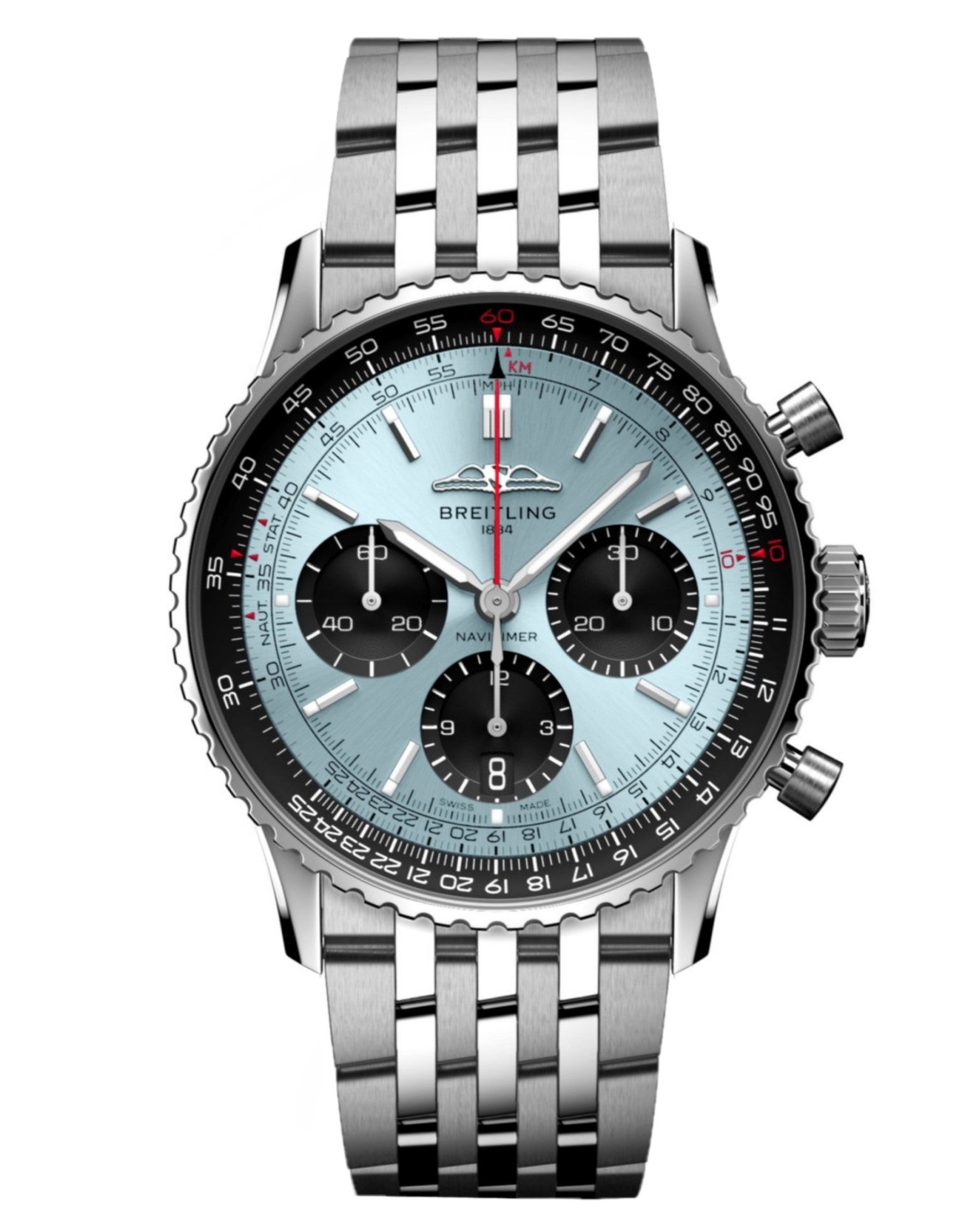 Breitling Navitimer B01, Chronograph, Steel, 41mm, Stainless Steel Metal Bracelet