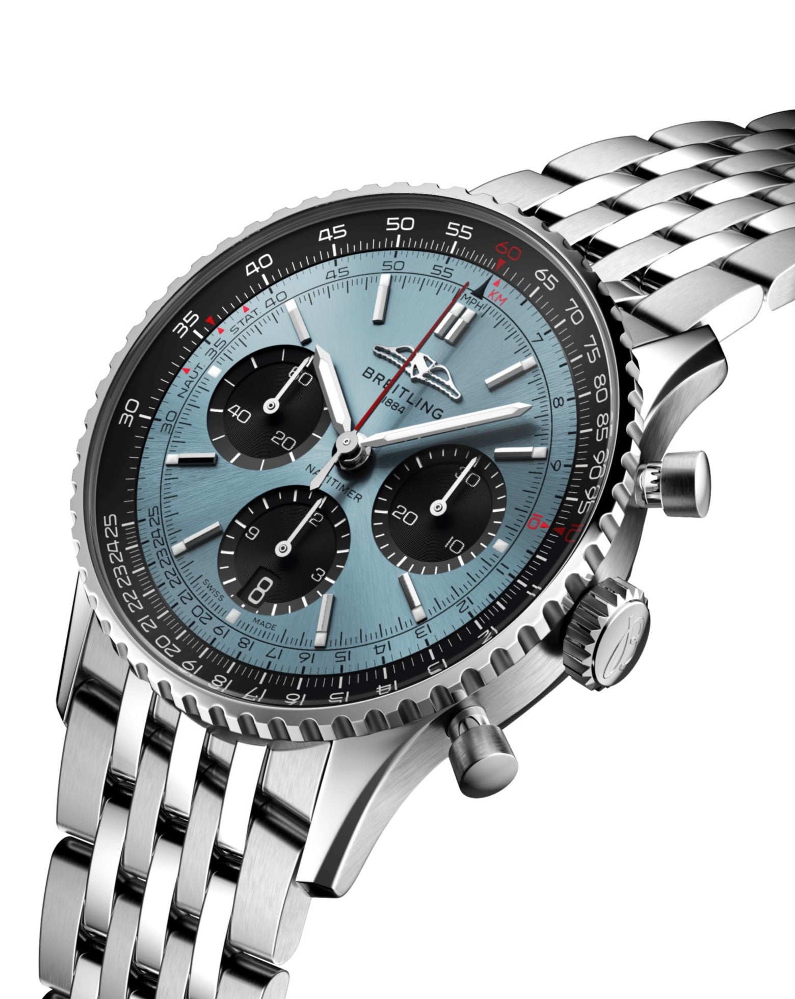 Breitling Navitimer B01, Chronograph, Steel, 41mm, Stainless Steel Metal Bracelet