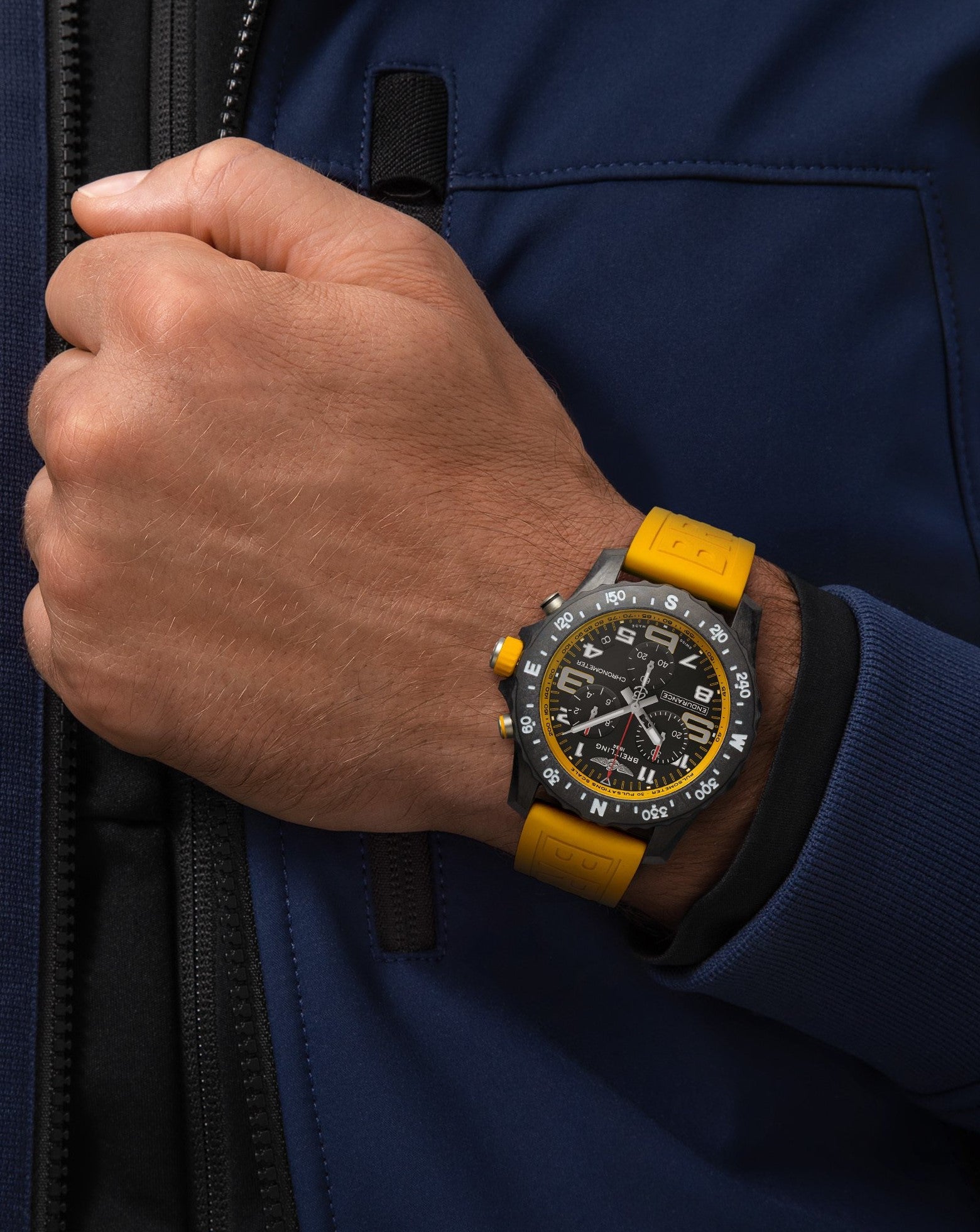 Breitling Endurance Pro, 44mm, Breitlight Case, Yellow Strap