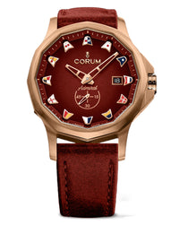 Corum Admiral 42mm Bronze Automatic, Burgundy Dial, Automatic, Calf Leather, Black PVD Clasp