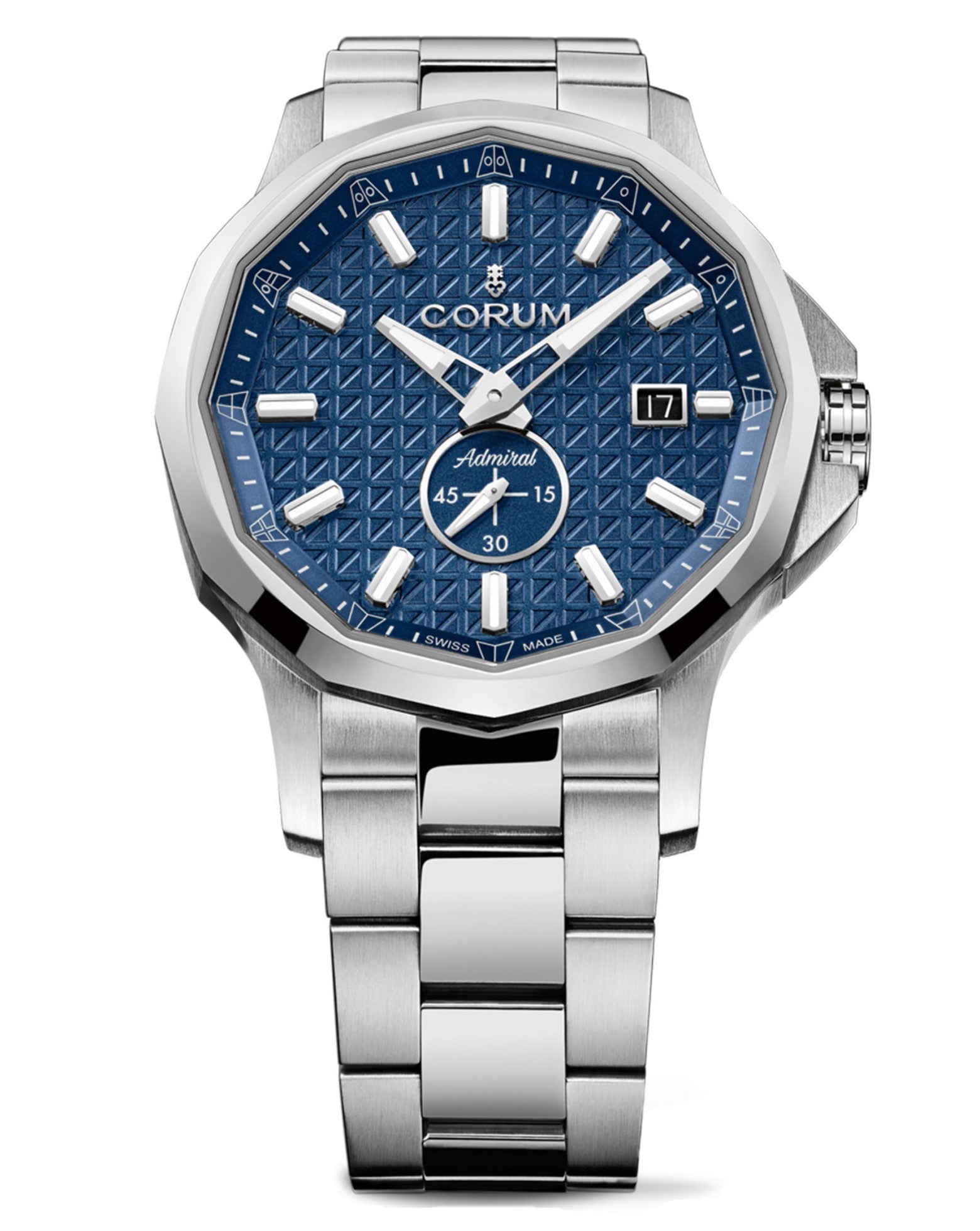 Corum Admiral 42mm Automatic, Stainless Steel Case, Blue Dial, St-Steel Bracelet
