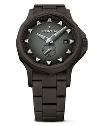 Corum Admiral Automatic, 42mm Sandblast gunmetal grey DLC treatment case and bracelet, Gunmetal grey dial