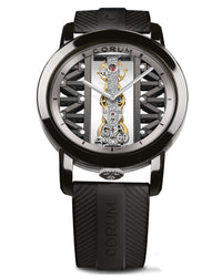 Corum Golden Bridge Round 43mm, Titanium with Black DLC case, Rubber strap