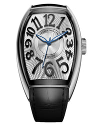 Franck Muller CX Curvex 40mm, White Dial, Black Croco/Rubber Strap