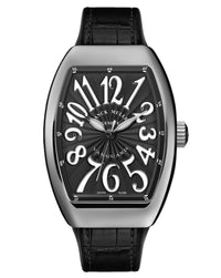 Franck Muller Vanguard Lady 32mm, Black Dial, Black Leather on Rubber Strap