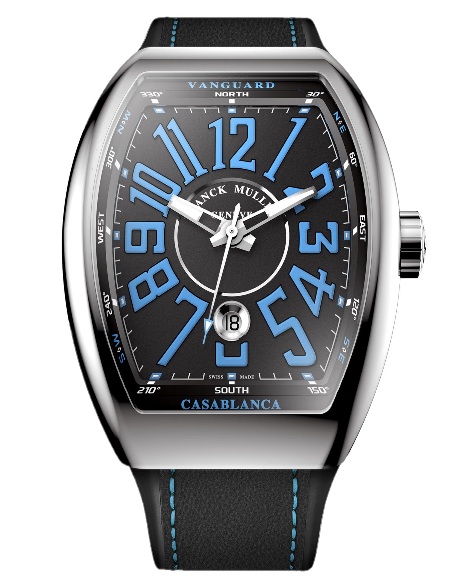 Franck Muller Vanguard Casablanca, 43mm, Steel, Black Dial
