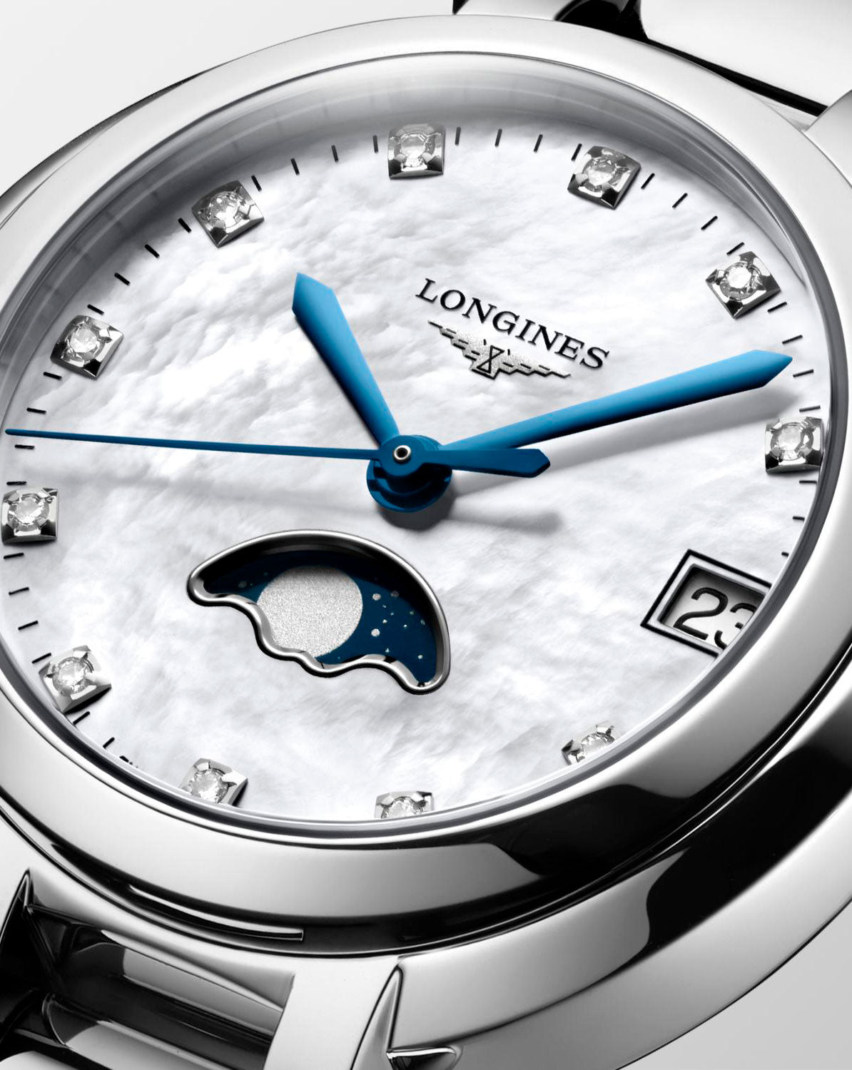 Cortina-Watch-Longines-PrimaLuna Moonphase-Ref. L8.115.4.87.6-Dial