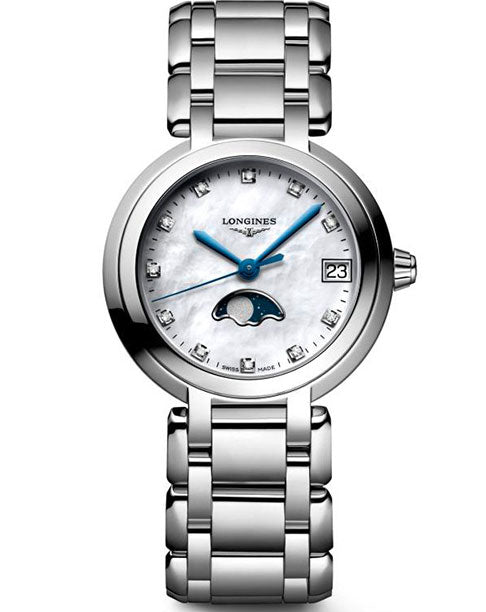 Cortina-Watch-Longines-PrimaLuna Moonphase-Ref. L8.115.4.87.6-Face