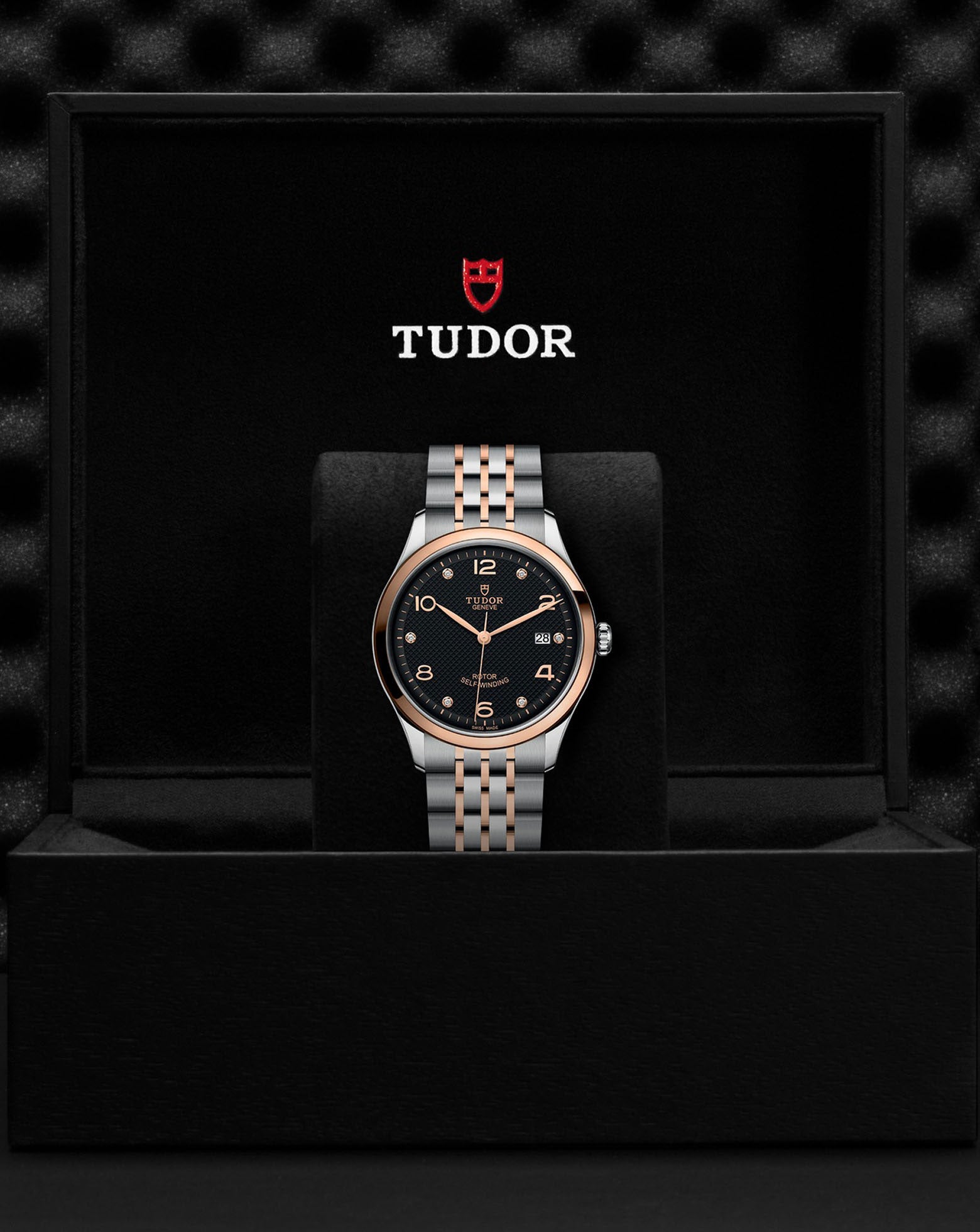 TUDOR 1926 39mm, Steel Case, Diamond-set Dial, Steel and Rose Gold Bracelet