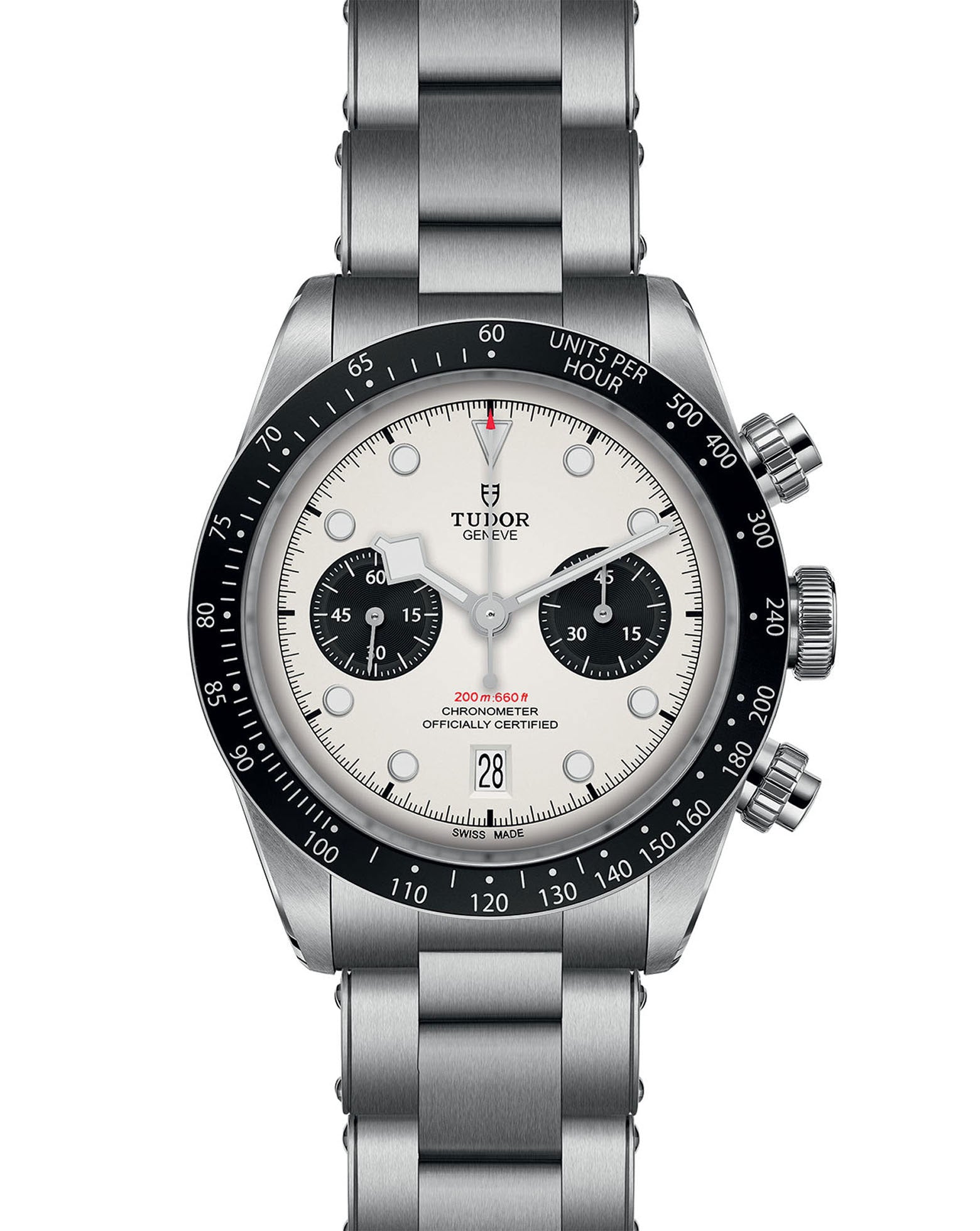 TUDOR Black Bay Chrono 41mm, Steel Case, White Dial, Steel Bracelet