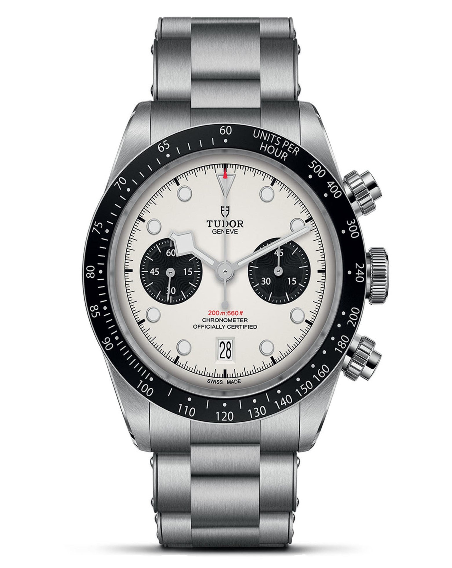 TUDOR Black Bay Chrono 41mm, Steel Case, White Dial, Steel Bracelet