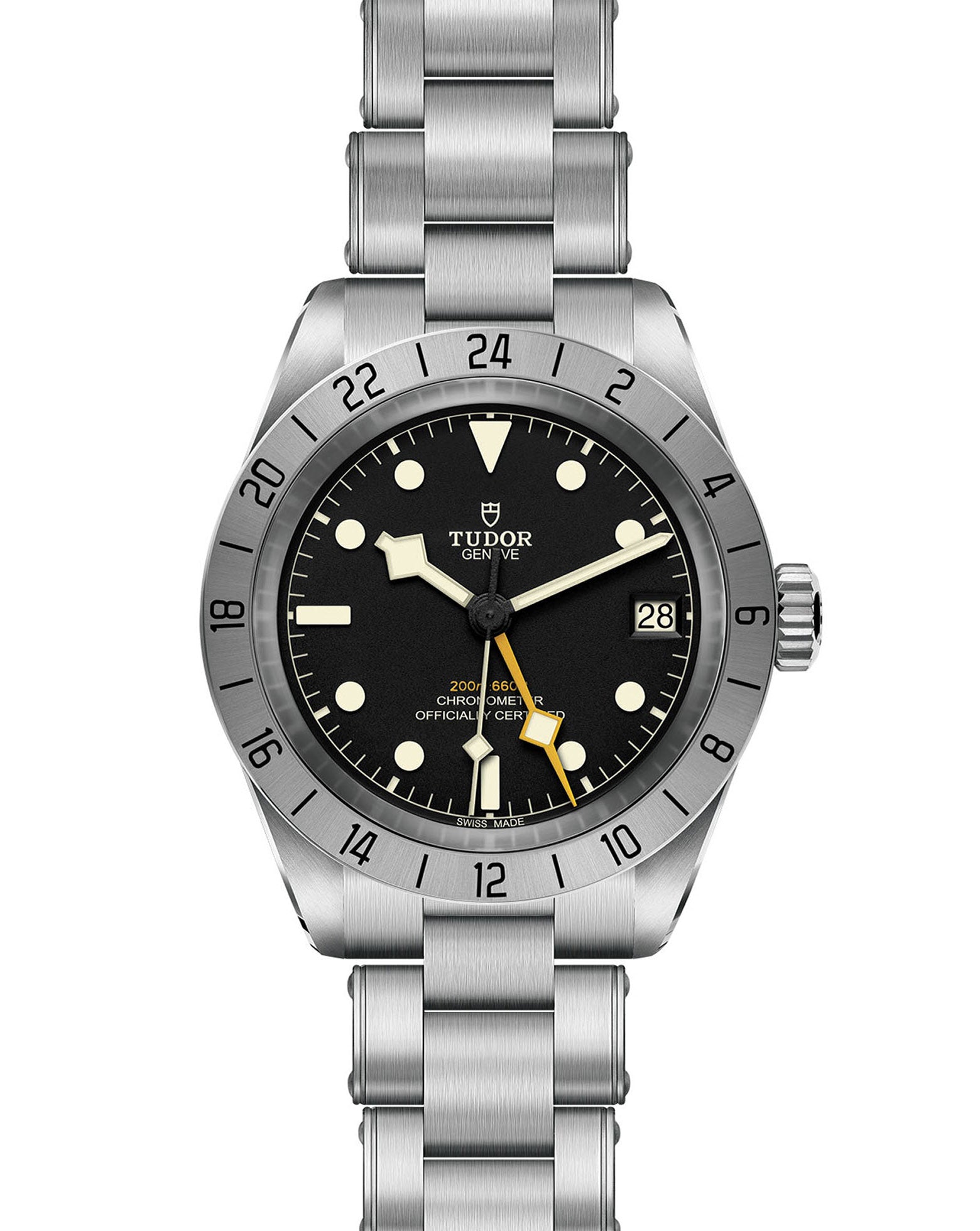 TUDOR Black Bay Pro 39mm, Steel Case, Black Dial, Riveted Steel Bracelet