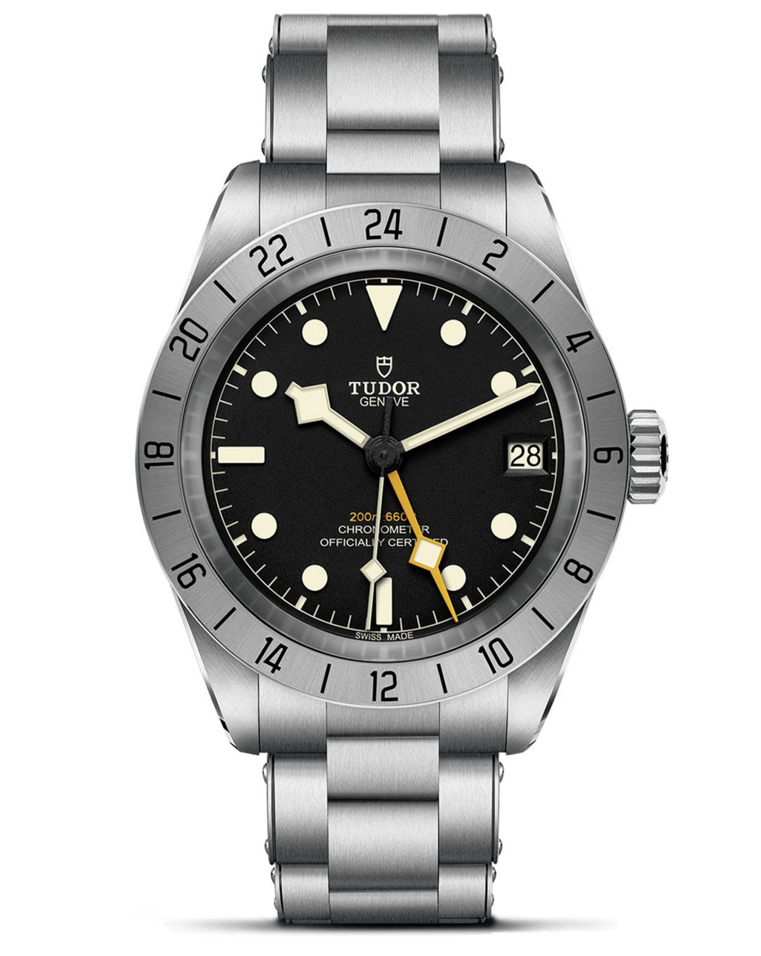 TUDOR Black Bay Pro 39mm, Steel Case, Black Dial, Riveted Steel Bracelet