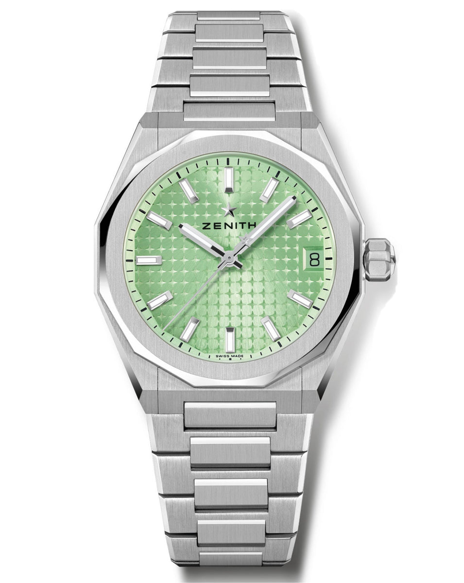 ZENITH, Defy Skyline 36mm, Green Dial, Steel Bracelet