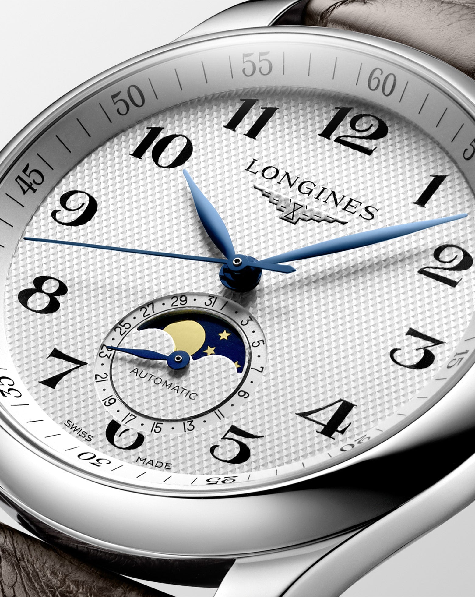 Longines Master Collection Automatic Moon-phase 40mm, Brown Leather Strap