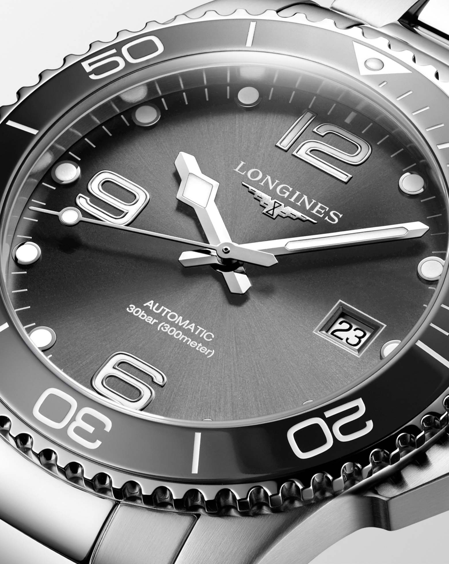 Longines Hydroconquest Automatic 41mm, Grey Dial, Steel Strap