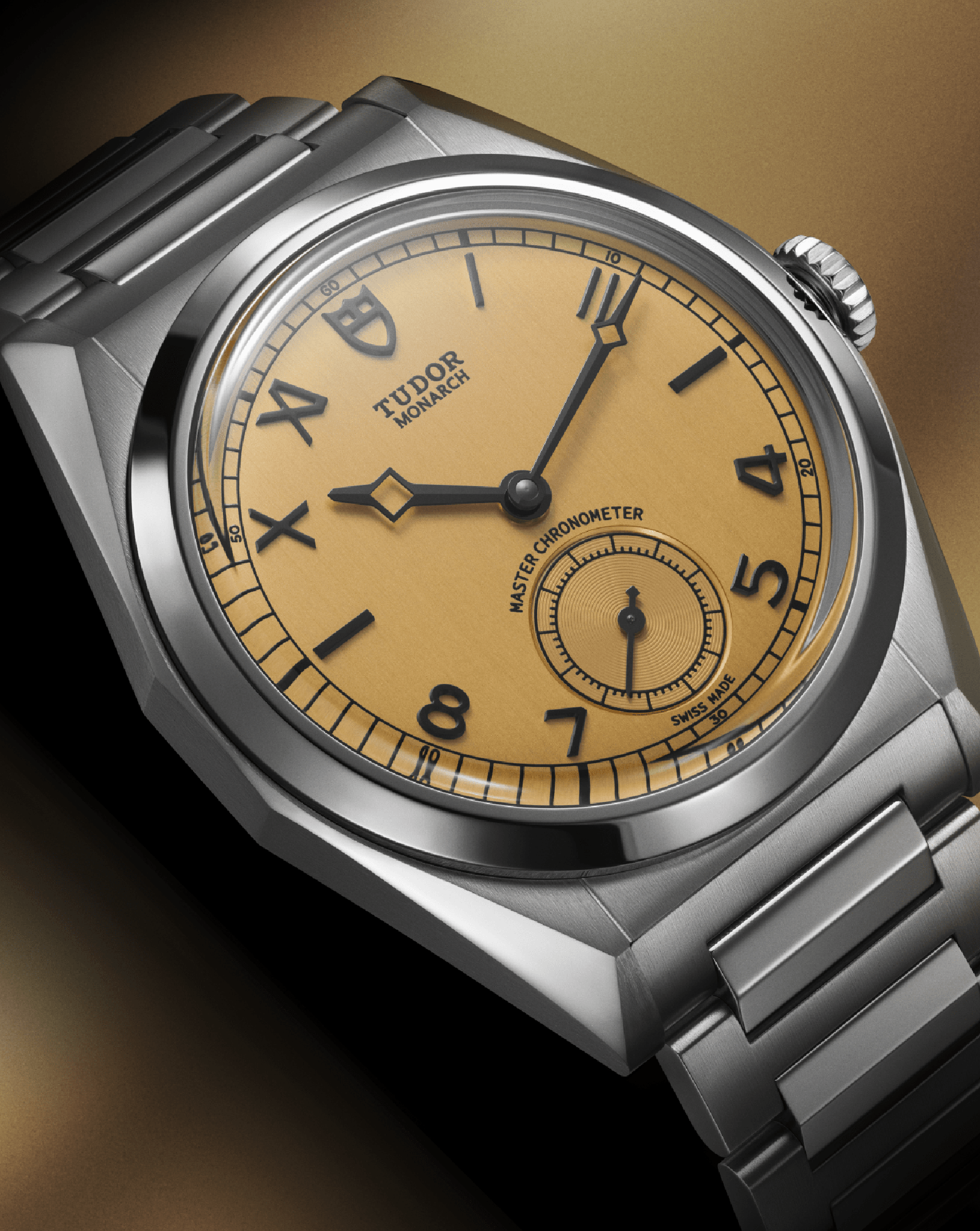 TUDOR Monarch 39mm, Steel Case, Dark Champagne Dial, Steel Bracelet