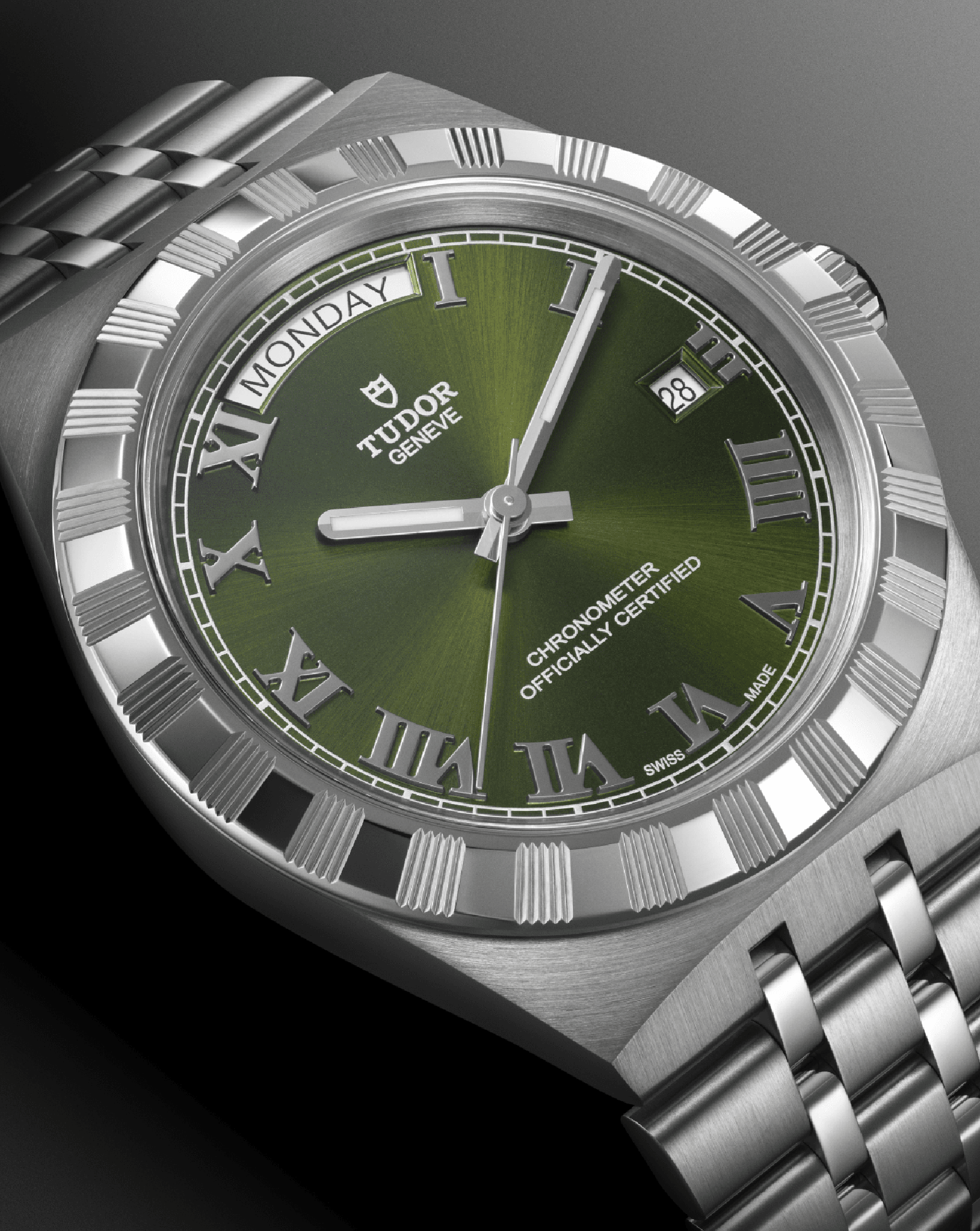 TUDOR Royal 40mm Steel Case, Green Dial, Steel Bracelet