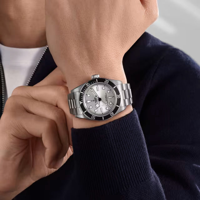 TUDOR, Black Bay 68, 43mm, Stainless steel Case, Silver Dial